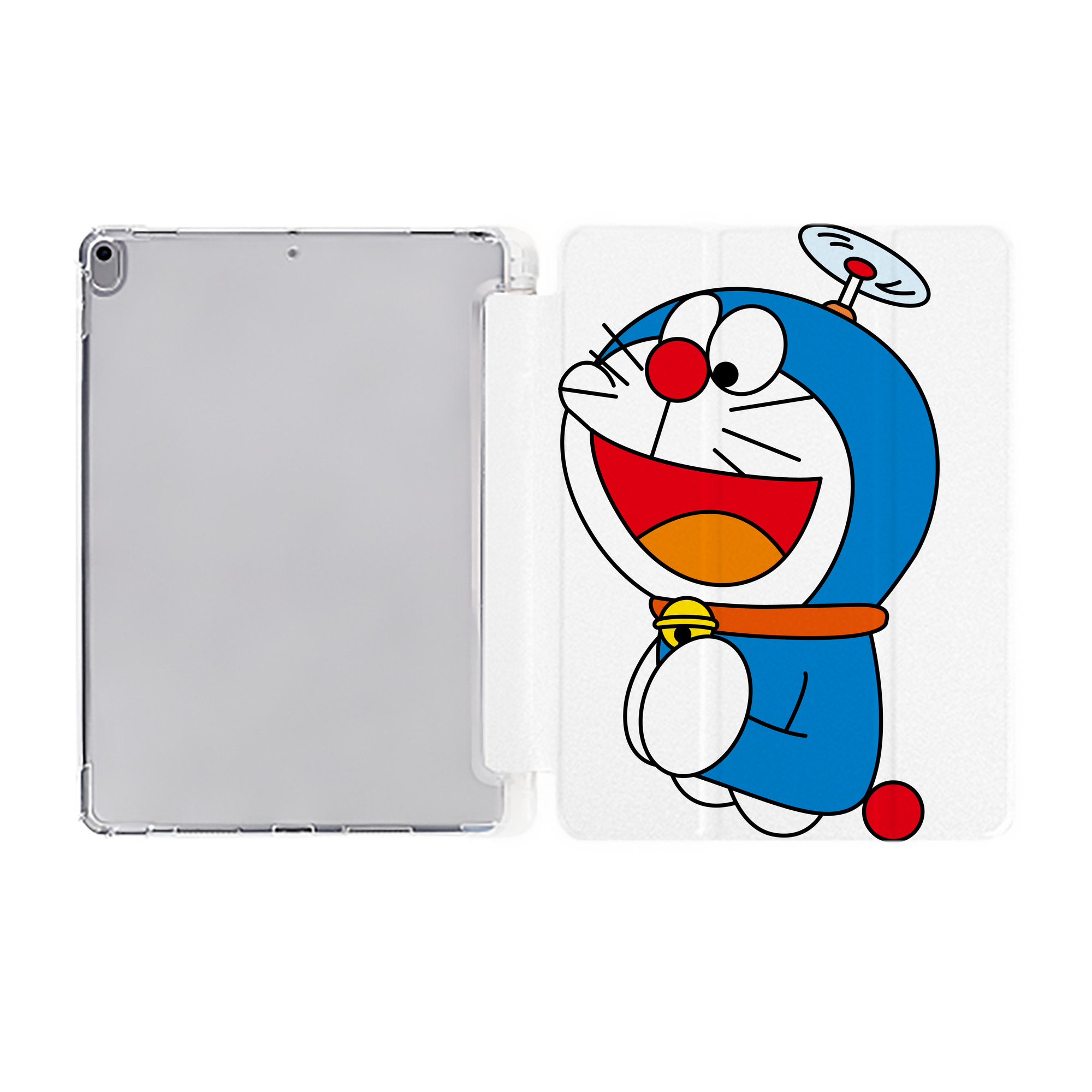 （画像用） ドラえもん Doraemon IPad ケース ペン収納付き 三つ折りスタンド PUレザー×シリコン 対応機種9.5/10.5/10.9インチ